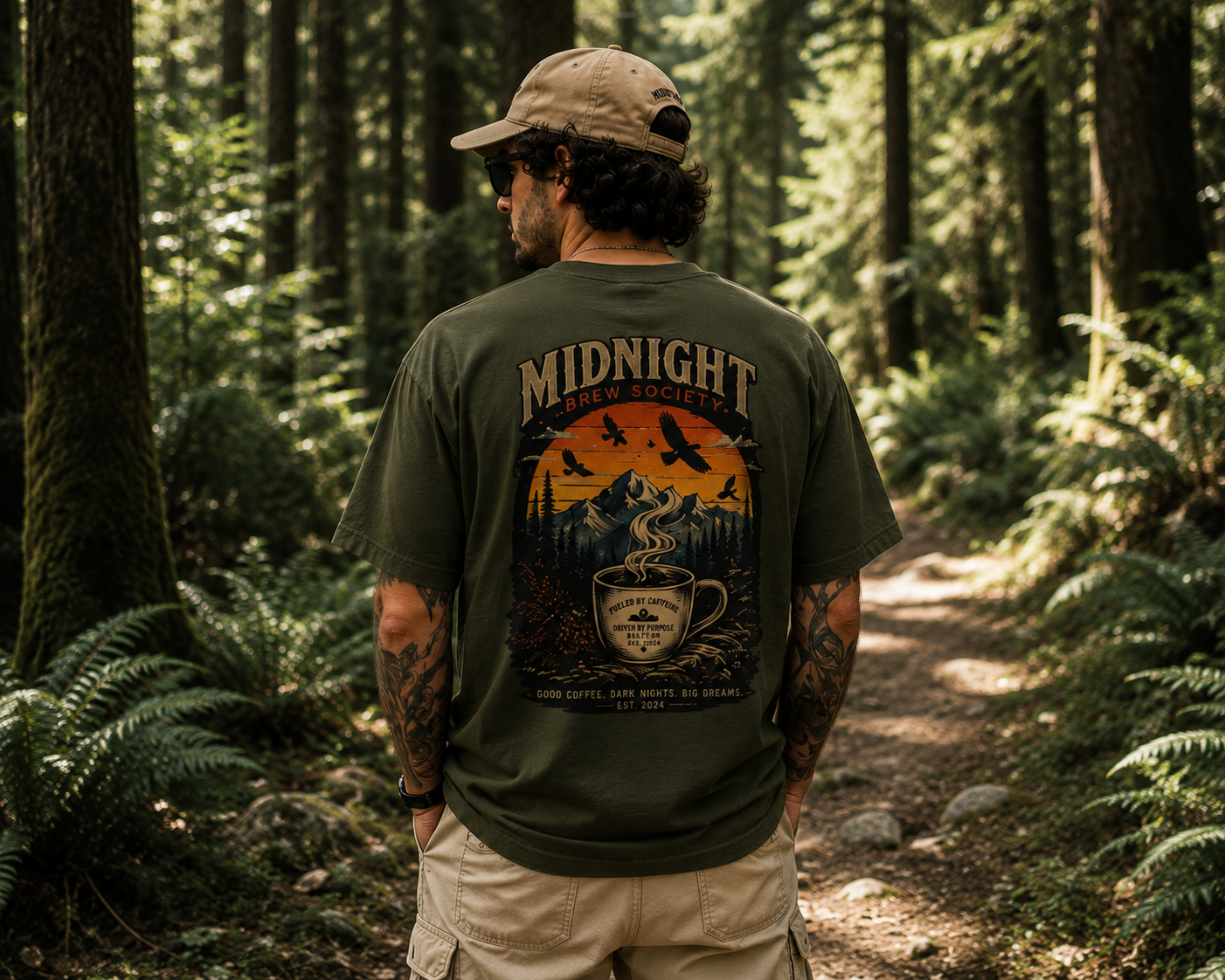 Midnight Brew Society™ Oversized Graphic T-Shirt