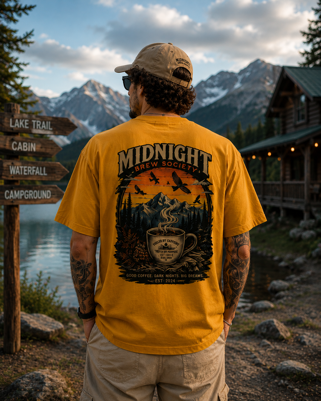 Midnight Brew Society™ Oversized Graphic T-Shirt