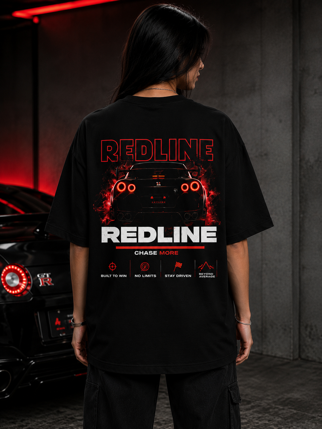 Inkora REDLINE Oversized T-Shirt – Chase More Edition